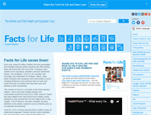 Tablet Screenshot of factsforlife.org